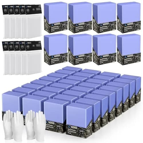 Mlikero 2000 Card Sleeves Hard Plastic, 3"X4" Baseball Card Protector, Premium Trading Card Holder for Sports and Game Cards (1000 Hard Sleeves + 1000 Soft Sleeves) | Non-Toxic, BPA-Free, Age-Appropriate thumbnail 1