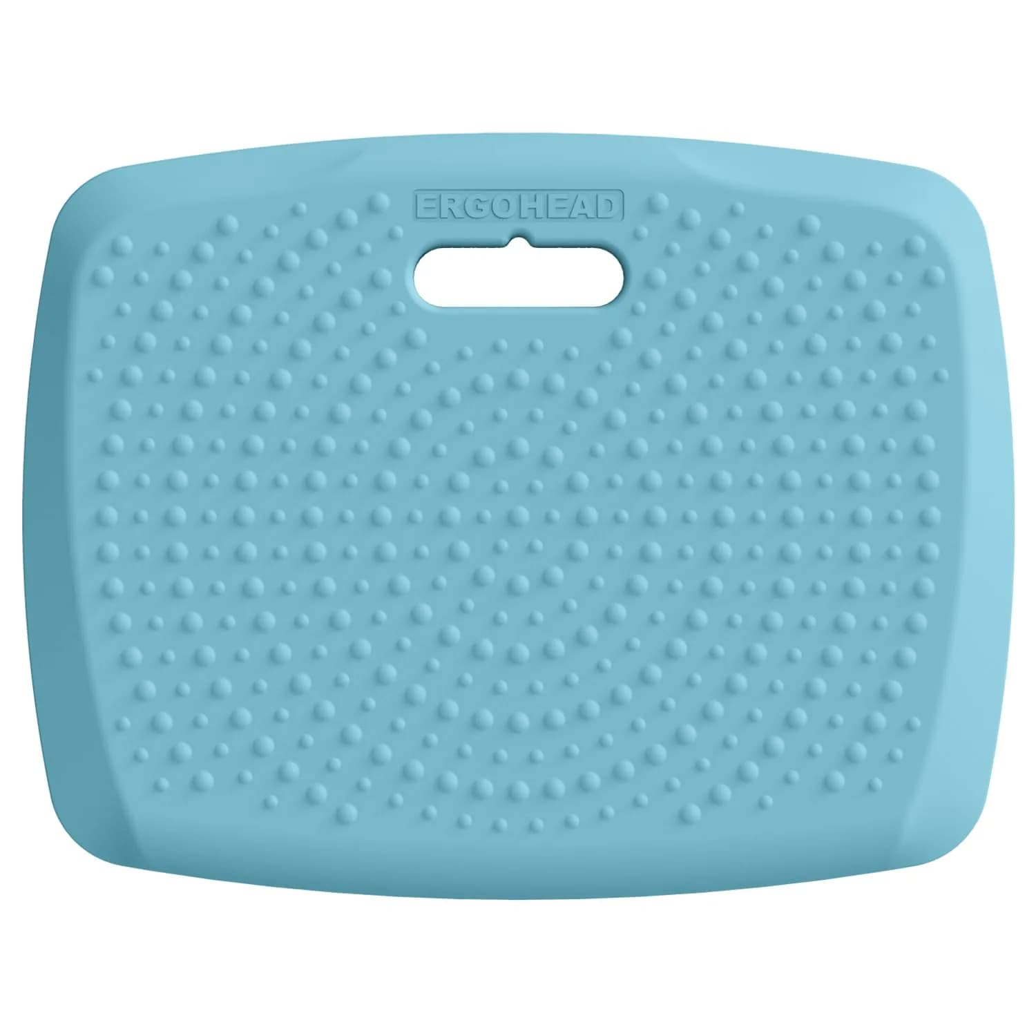 ergohead 3/4 inch Thick Office Standing Desk Mat | Anti-Fatigue Cushioned Floor Pad with Massage Points (Teal, 17" x 22")
