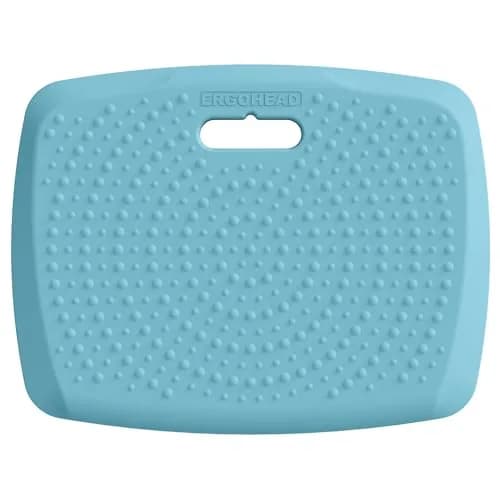 ergohead 3/4 inch Thick Office Standing Desk Mat | Anti-Fatigue Cushioned Floor Pad with Massage Points (Teal, 17" x 22") thumbnail 1
