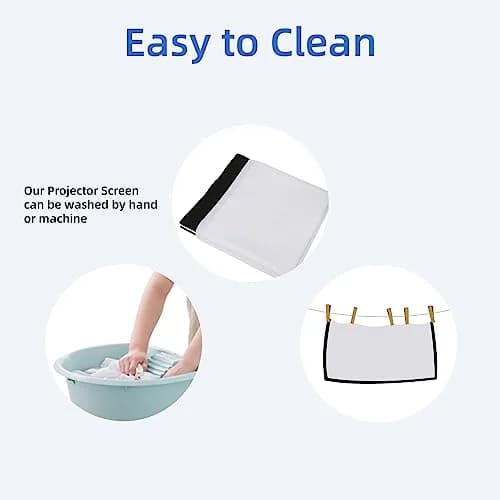 AODIOU 120 Inch Portable Projector Screen with Stand & Carry Bag | Wrinkle-Free HD 4K Outdoor Movie Screen thumbnail 6