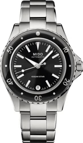 MIDO Ocean Star 36.5 Swiss Automatic Diver Watch for Women - Black Dial - 36.5mm Stainless Steel Case & Bracelet thumbnail 1