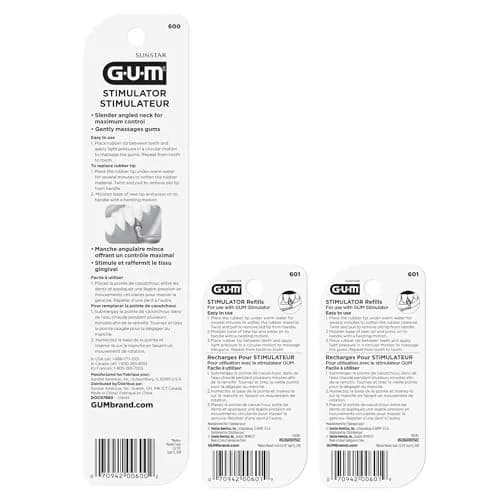 GUM Permanent Handle Gum Stimulator with Rubber Tip & 3 Refills | Reusable, Eco-Friendly Oral Care thumbnail 5