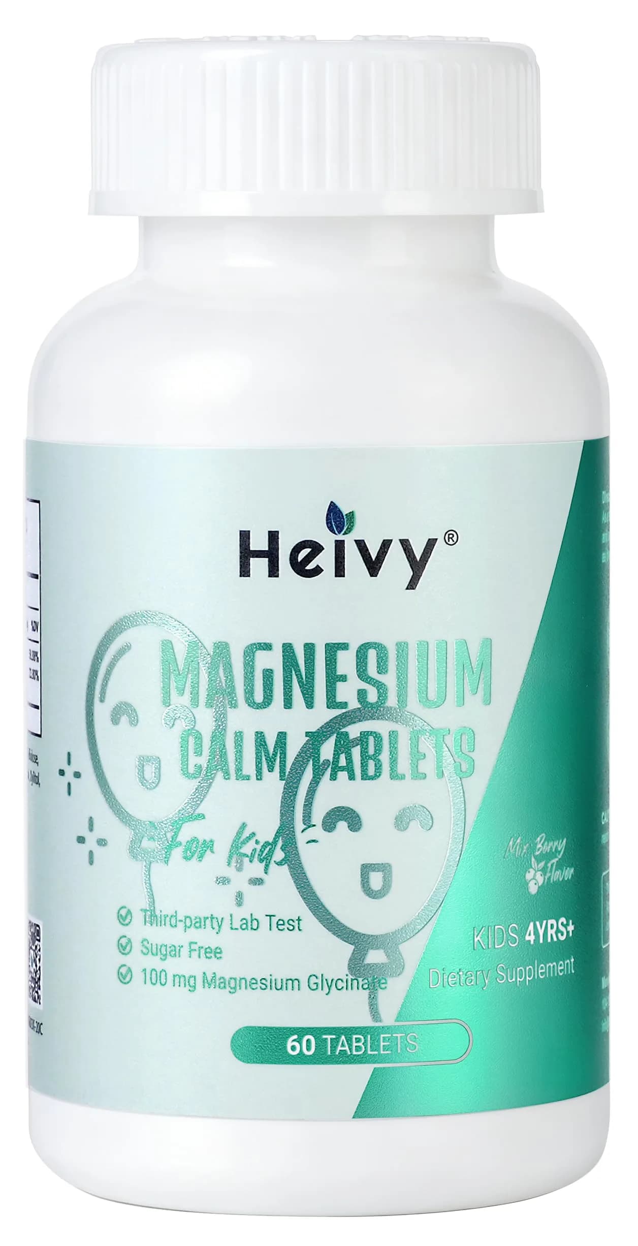 Heivy Kids Magnesium Glycinate 100mg & Vitamin B6 | Supports Calm & Relaxation for Children 4+ — Tablet