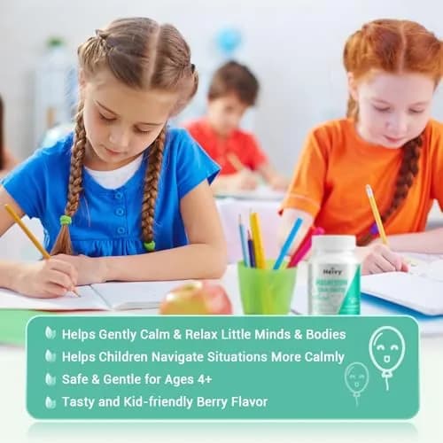 Heivy Kids Magnesium Glycinate 100mg & Vitamin B6 | Supports Calm & Relaxation for Children 4+ thumbnail 2