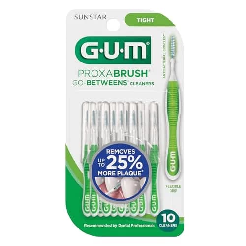 GUM Proxabrush Go-Betweens Tight Interdental Brushes 40 Count (4 Packs) | Clinically Designed for Tight Spaces thumbnail 6