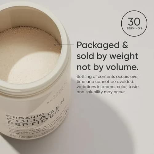 Sports Research Organic Collagen Peptides Powder 10.58oz (299.9g) | USDA Organic, Type I & III, 30 Servings thumbnail 6