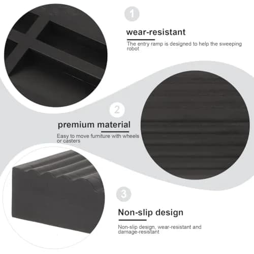 FUNOMOCYA Rubber Ramp Mat for Sweeping Robot 17.10X5.10X1.30cm | Portable Indoor Threshold Ramp thumbnail 7
