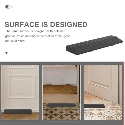 FUNOMOCYA Rubber Ramp Mat for Sweeping Robot 17.10X5.10X1.30cm | Portable Indoor Threshold Ramp thumbnail 8