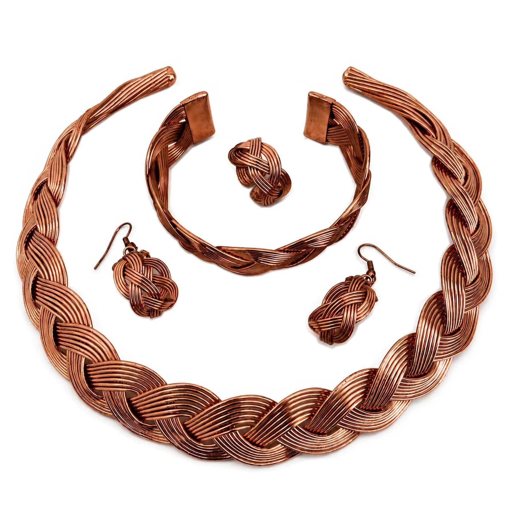 SHINDE EXPORTS Pure Copper Choker Necklace Set with Earrings for Women | Indian Jewelry Set (Style 1) — Style 1