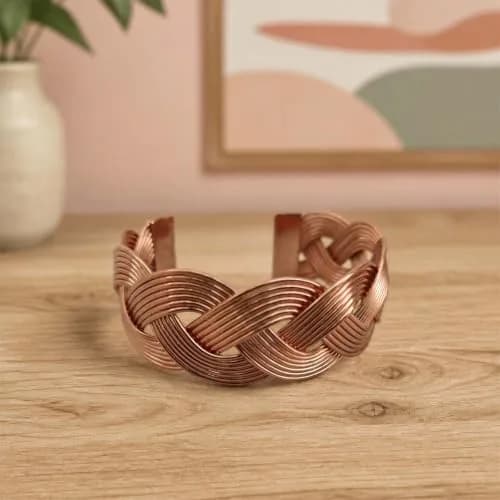 SHINDE EXPORTS Pure Copper Choker Necklace Set with Earrings for Women | Indian Jewelry Set (Style 1) thumbnail 8