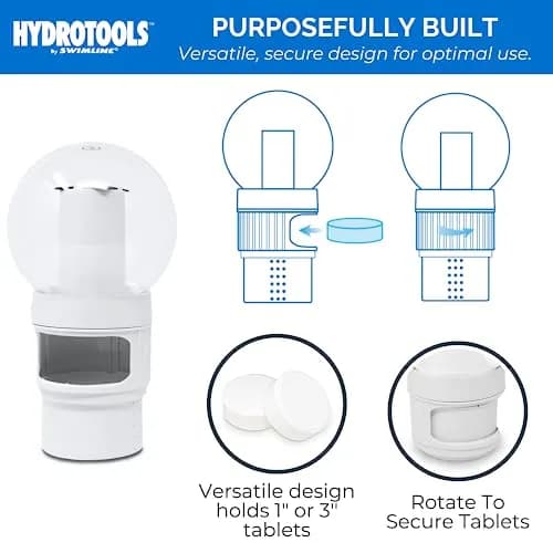 Swimline Floating Pool Chlorine Tablet Dispenser | Solar Light-Up Torch | 3-Inch thumbnail 4