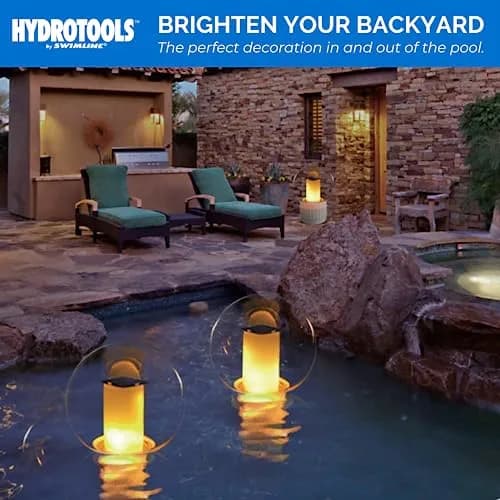 Swimline Floating Pool Chlorine Tablet Dispenser | Solar Light-Up Torch | 3-Inch thumbnail 5