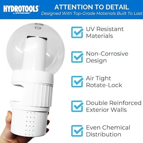 Swimline Floating Pool Chlorine Tablet Dispenser | Solar Light-Up Torch | 3-Inch thumbnail 7