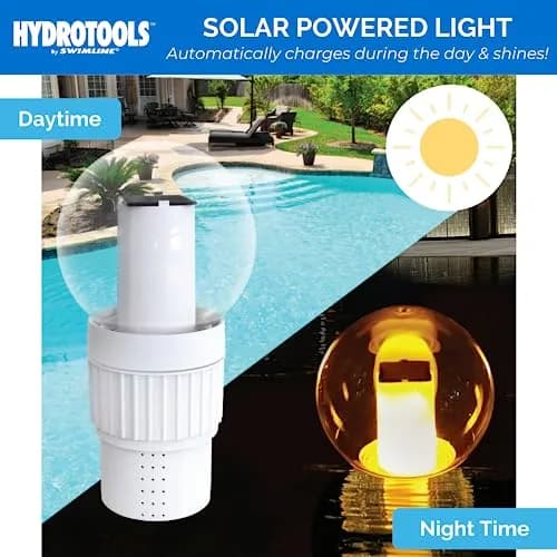 Swimline Floating Pool Chlorine Tablet Dispenser | Solar Light-Up Torch | 3-Inch thumbnail 3