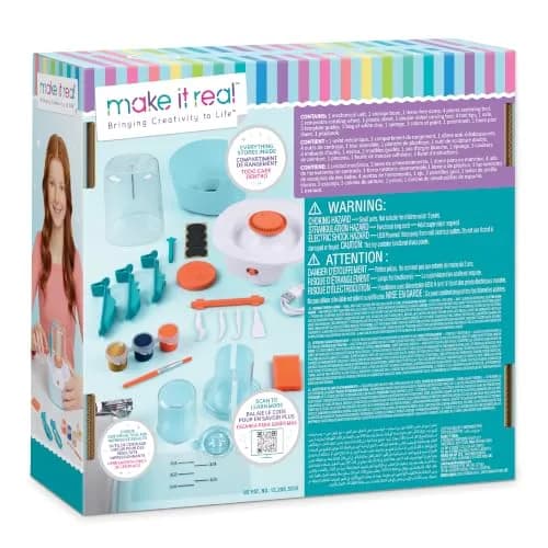 Make It Real Mini Pottery Studio - 26-Piece DIY Kit with Air Dry Clay | Beginner to Master Levels thumbnail 2