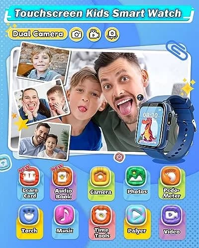 Sueseip Kids Watch for Boys, Touchscreen Dual Cameras, 1.69" HD Display, Educational & Entertainment Features thumbnail 2