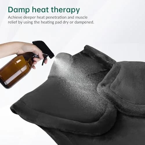 Snailax Heating Pad for Neck & Shoulders and Back, 82.3 cm x 59.7 cm (24" x 33") | Fast Heating with 6 Settings & Auto Shut-Off thumbnail 8