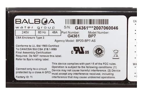 Balboa Water Group G6405-01 BP7 Retrofit Kit System with TP500 Control Panel | Pool & Spa Replacement Parts thumbnail 4