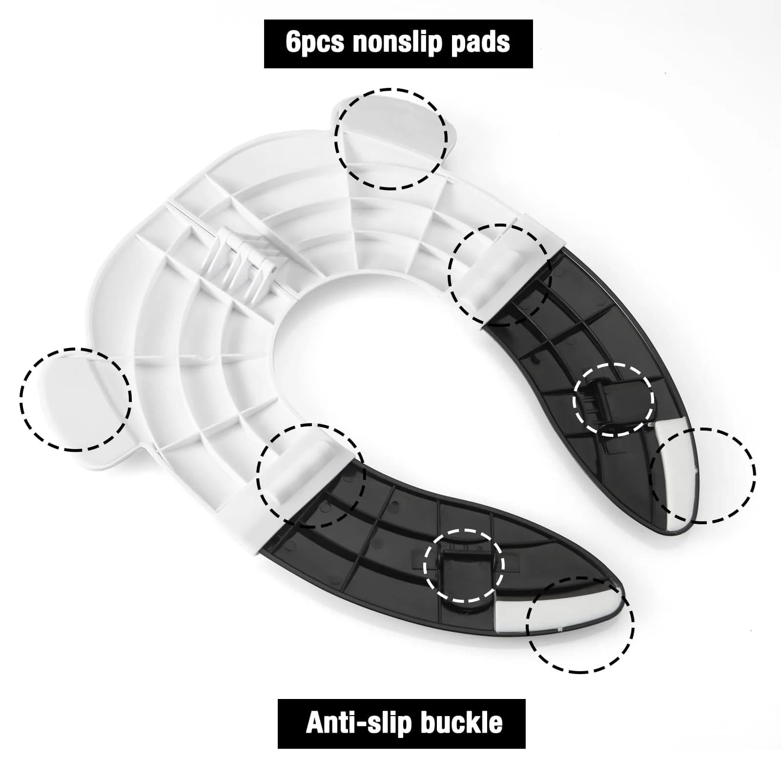 PandaEar Folding Travel Toilet Seat Cover for Toddlers | 2.5cm (1 inch) Height | Fun Frog Design - view 5