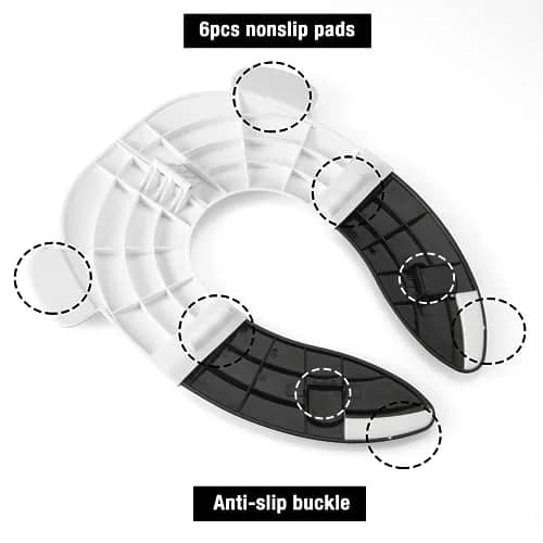PandaEar Folding Travel Toilet Seat Cover for Toddlers | 2.5cm (1 inch) Height | Fun Frog Design thumbnail 5