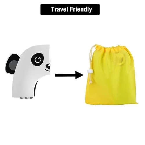 PandaEar Folding Travel Toilet Seat Cover for Toddlers | 2.5cm (1 inch) Height | Fun Frog Design thumbnail 3