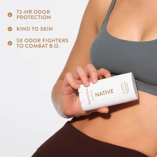 Native Vanilla & Sandalwood Natural Deodorant Stick 77g (2.65oz) | 72-Hour Odor Control thumbnail 7