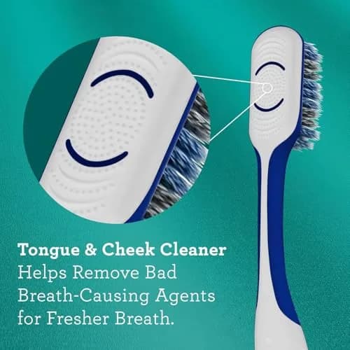 GuruNanda Gentle Giant Toothbrush with Dual Action Flossing Spiral Bristles, Non-Slip Ergo Dexa Grip, BPA Free (1 Count) thumbnail 5
