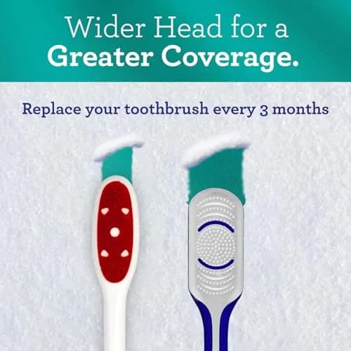 GuruNanda Gentle Giant Toothbrush with Dual Action Flossing Spiral Bristles, Non-Slip Ergo Dexa Grip, BPA Free (1 Count) thumbnail 6