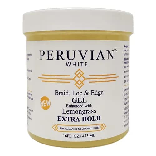 Peruvian white Braid, Loc, and Edge Gel EXTRA HOLD 16 oz | Anti-Frizz, No Flaking, Apple Cider Vinegar thumbnail 2