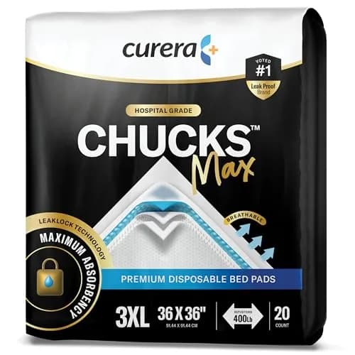 Chucks® MAX Hospital Bed Pads 36 x 36 Inch | Breathable Incontinence Underpads for Adults - 20 Count thumbnail 1