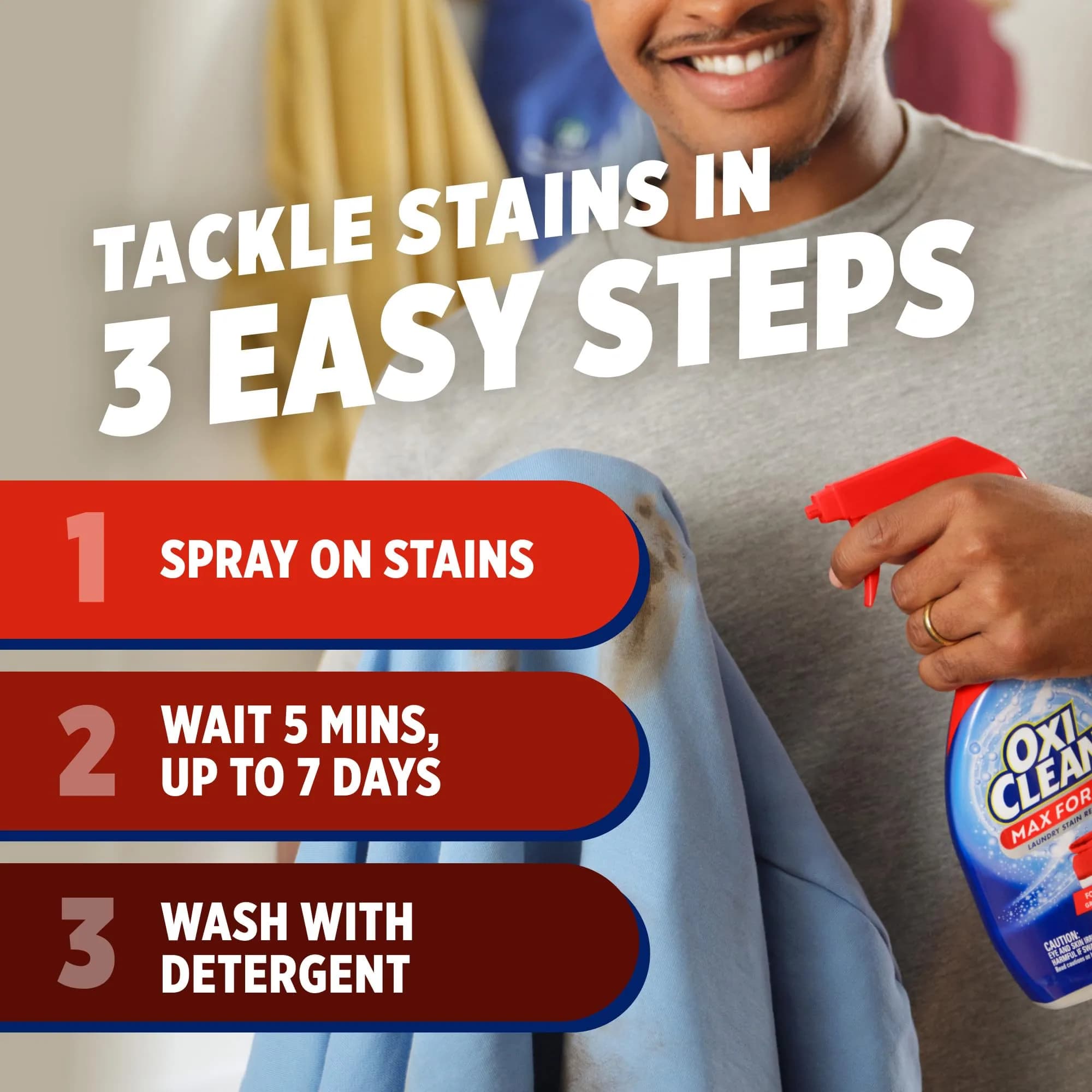 OxiClean Max Force Laundry Stain Remover Spray Refill 1.42 L (48 fl oz) | Tough Dried-In Stains, 5-in-1 Stain Fighters - view 8
