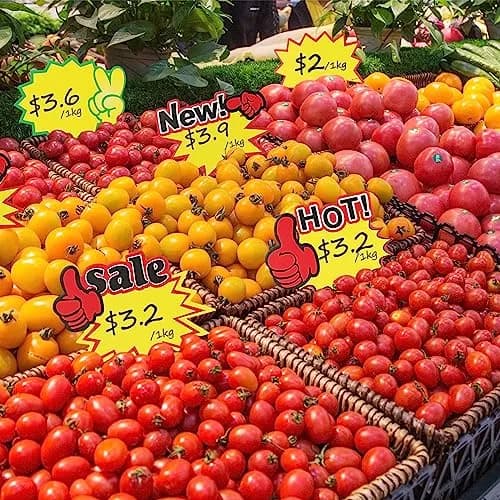 YWFAFO Starburst Sign for Retail Store Small 500pcs Yellow | Eye-Catching Store Signage thumbnail 6