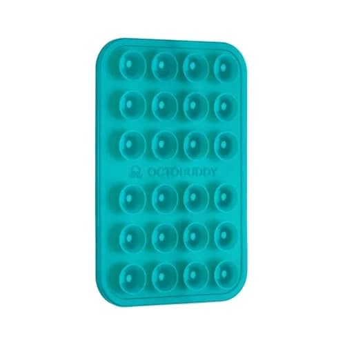 OCTOBUDDY Classic Silicone Suction Phone Case Adhesive Mount Turquoise Regular Size | 24 Suction Cups for Hands-Free Content Creation thumbnail 1