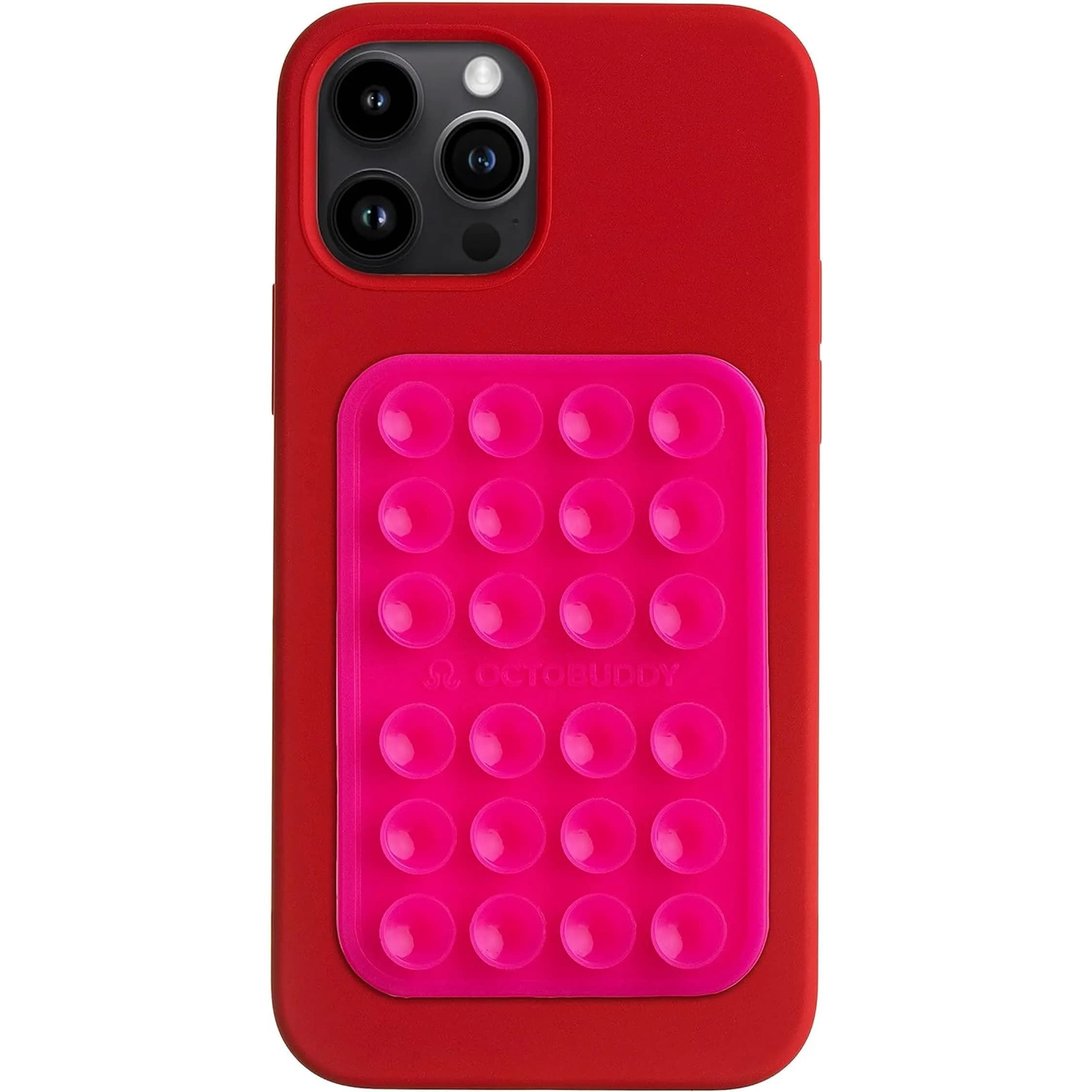 OCTOBUDDY Classic - Silicone Suction Phone Mount, Hot Pink | Hands-Free Content Creation