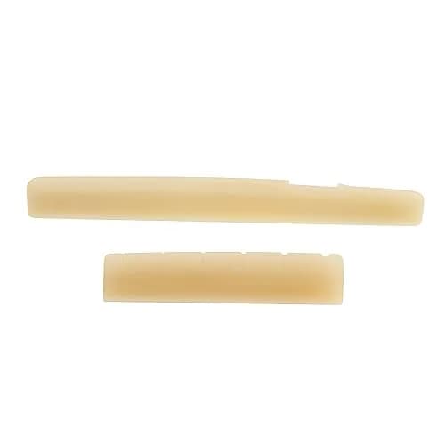 LYWSMSK Unbleached Acoustic Guitar Bone Nut & Saddle Set for YMH LL &A Series | Premium Quality thumbnail 2
