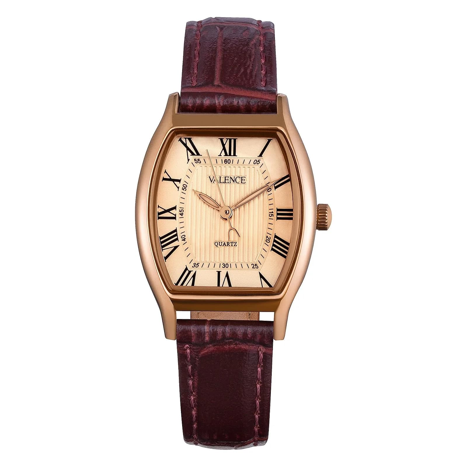 Valence Vintage Women's Square Face Leather Watch - Small Wrist Elegant Gift (30mm/14mm)