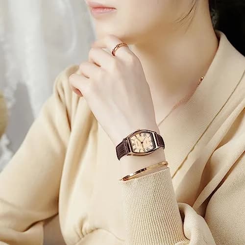 Valence Vintage Women's Square Face Leather Watch - Small Wrist Elegant Gift (30mm/14mm) thumbnail 7