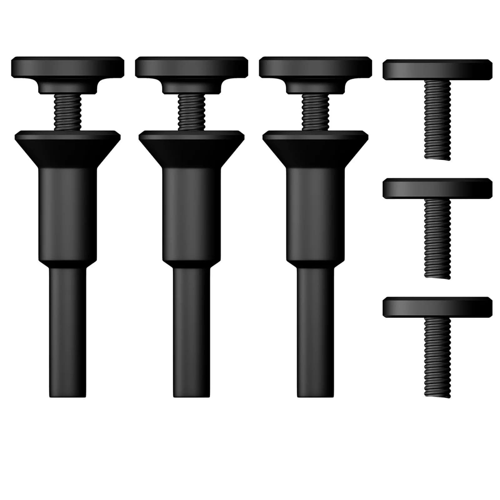 Crossarctic Cut-Off Wheel Mounting Mandrel Holder 3 Pack | 3/8" & 1/4" Arbor Hole with 1/4" Shaft Stem for Die Grinder Rotary Tools — Black