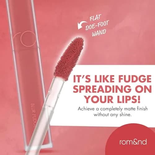 rom&nd Blur Fudge Tint | Velvety Matte K Beauty Lip & Cheek Stain | 14 Unrose | 1oz thumbnail 6