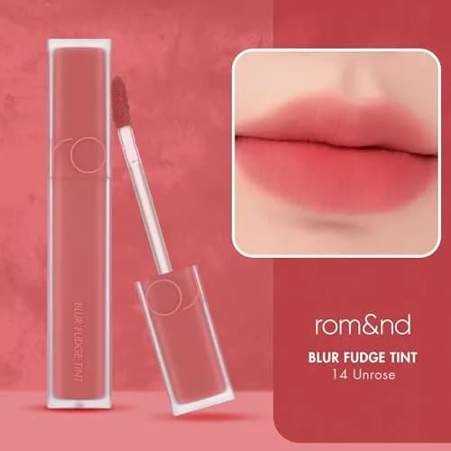 rom&nd Blur Fudge Tint | Velvety Matte K Beauty Lip & Cheek Stain | 14 Unrose | 1oz thumbnail 3