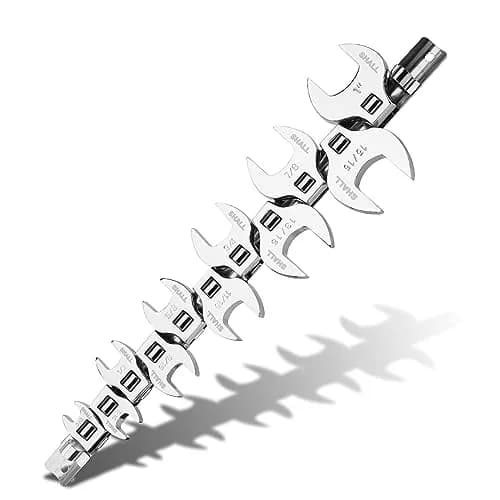 SHALL 3/8" Drive SAE Crowfoot Wrench Set, 11-Piece (9.5-25.4mm) | Access Tight Spaces thumbnail 1