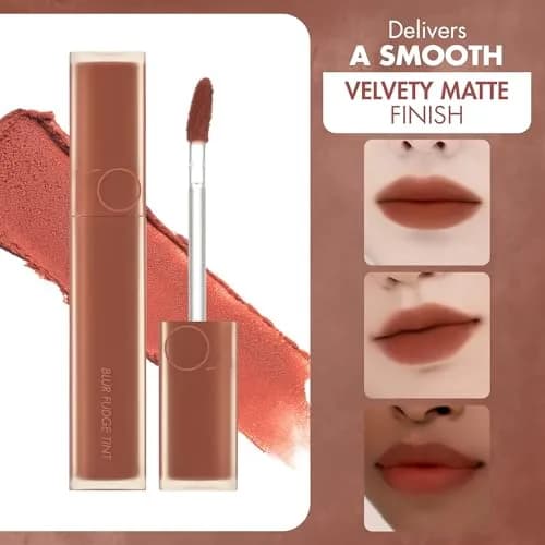 rom&nd Blur Fudge Tint Velvety Matte Lip Stain 0.17oz | Long-Lasting Burnt Orange thumbnail 5