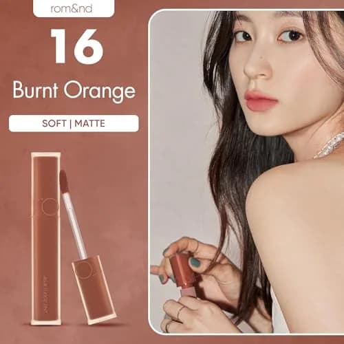 rom&nd Blur Fudge Tint Velvety Matte Lip Stain 0.17oz | Long-Lasting Burnt Orange thumbnail 2