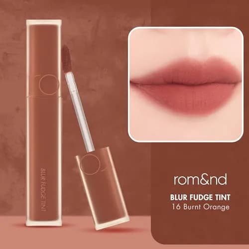 rom&nd Blur Fudge Tint Velvety Matte Lip Stain 0.17oz | Long-Lasting Burnt Orange thumbnail 3