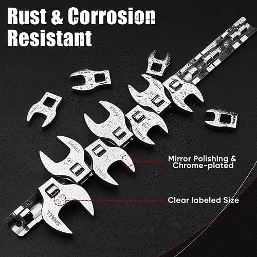 SHALL 3/8" Metric Crowfoot Wrench Set, 11-Piece (10-22mm) | Access Tight Spaces thumbnail 7