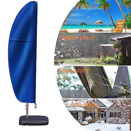 OKPOW Cantilever Patio Umbrella Cover Fits 7.5-11.5 FT Offset Umbrellas | Waterproof 420D Oxford Fabric with Zipper & Drawstring thumbnail 6