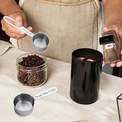 KALIONE 30ml (1/8 Cup) Stainless Steel Measuring Spoon Set | Accurate Dry & Liquid Scoops thumbnail 6