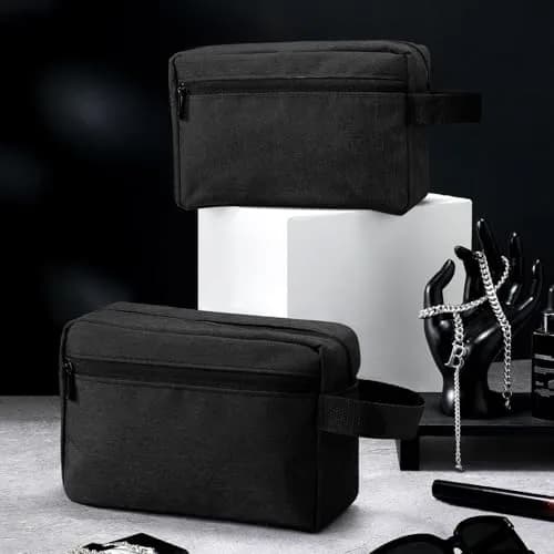 Paterr Travel Toiletry Bag for Women Men | Compact Water-Resistant Oxford Pouch, 16 pcs, Black thumbnail 4