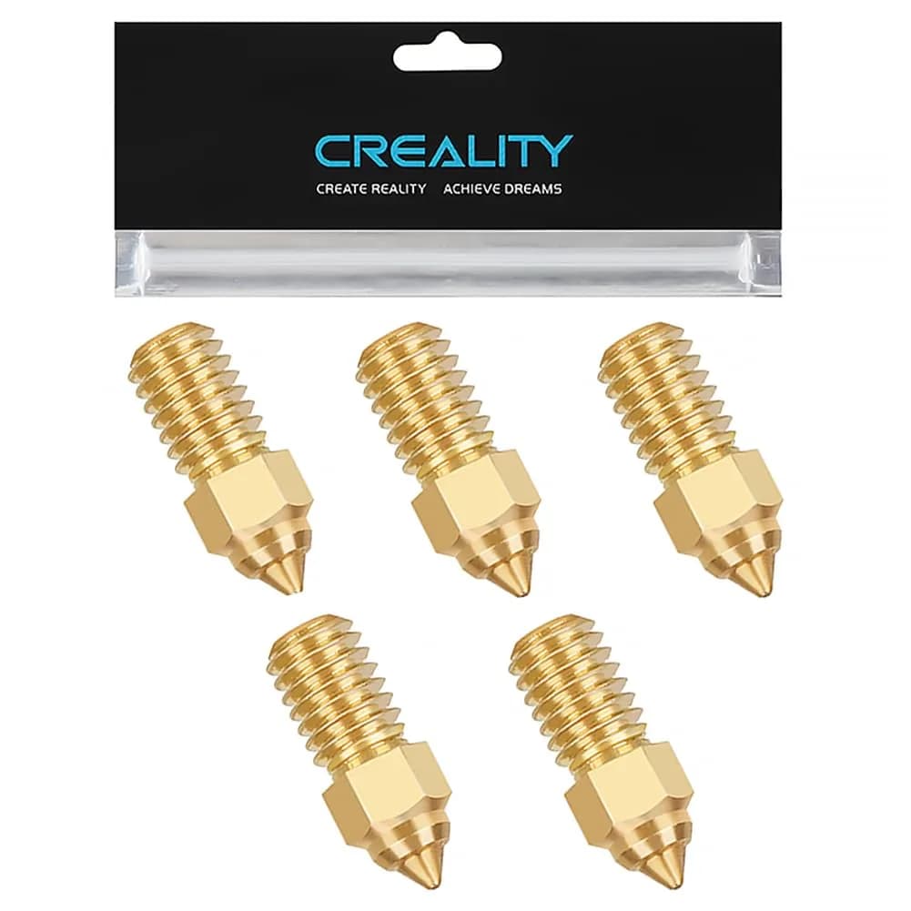 Creality Ender 3 V3 SE Nozzles 0.4mm 5PCS Brass | High-Speed 3D Printer Accessories for Ender 5 S1/Ender 7 thumbnail 1