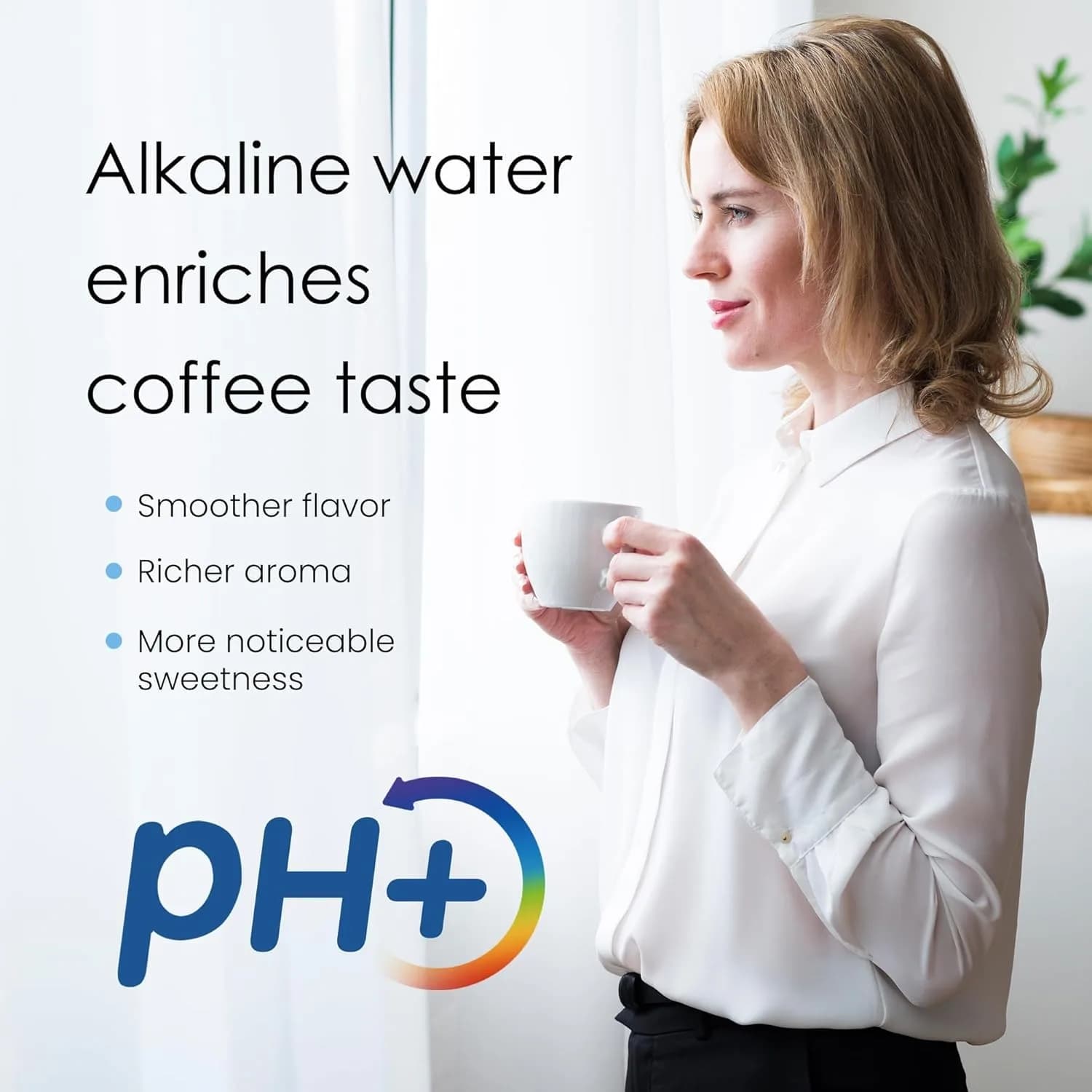 Waterdrop PT-07B-A Alkaline Water Filter Pitcher 10-Cup 3.8L (100 Gallons) | Improves Coffee Taste - view 2